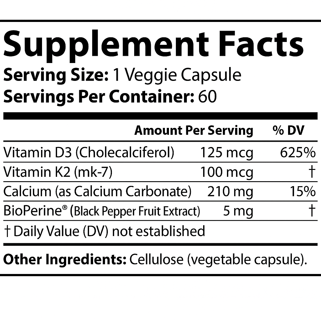 Vitamin K2 + D3