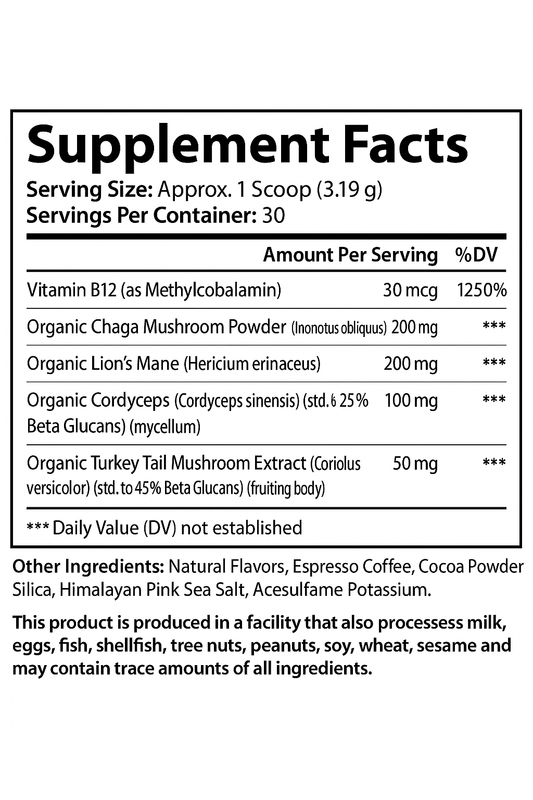 Nature’s Espresso – Functional Coffee with Organic Mushroom Complex