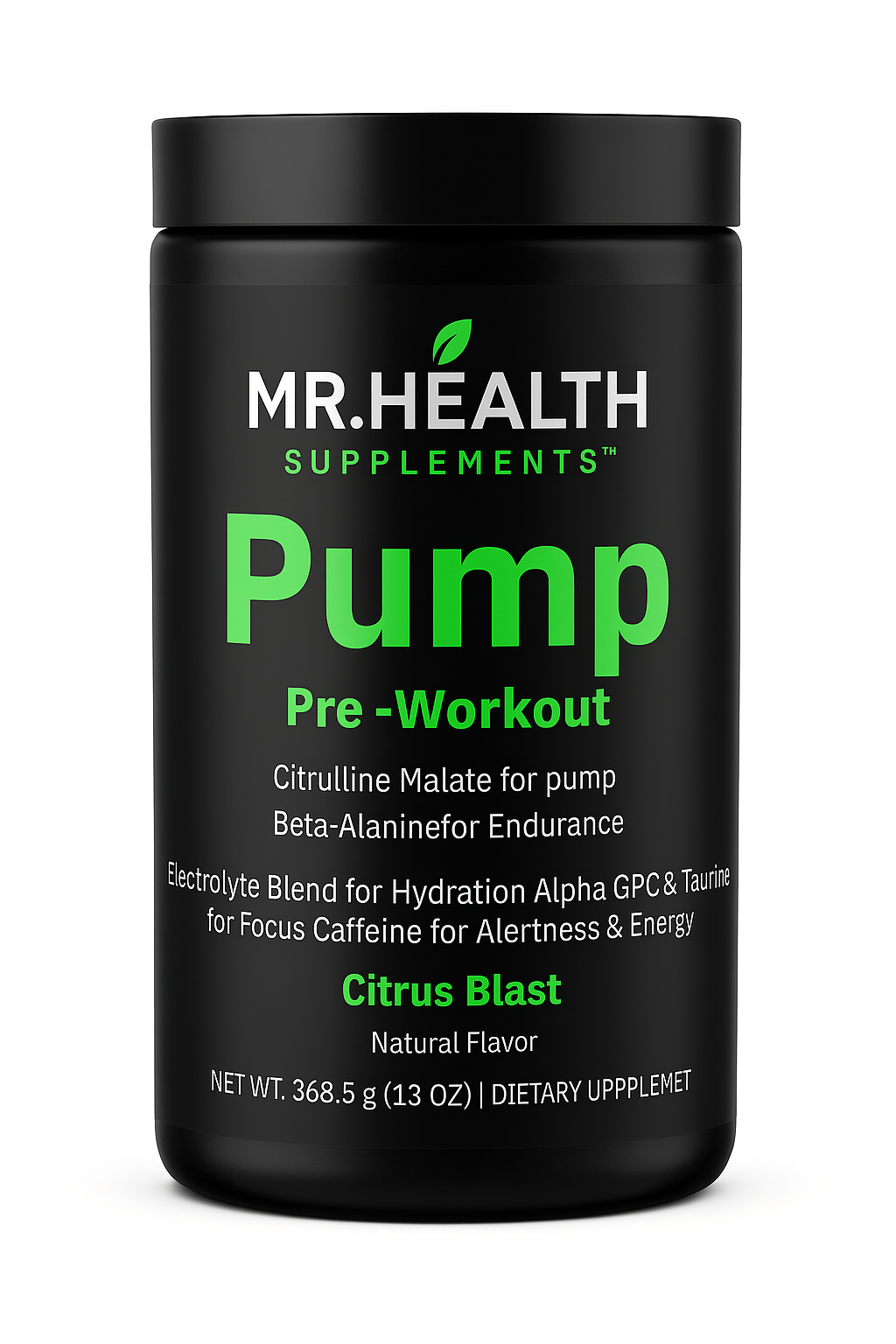 Pump Pre-Workout Citrus Blast 312g w/ Natural Flavor