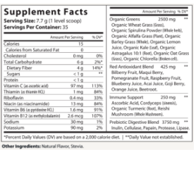 All-In/One Greens & Red SuperFood + Immune 270g Mixed Berry w/Natural Flavor
