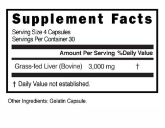 Grass Fed Desiccated Beef Liver