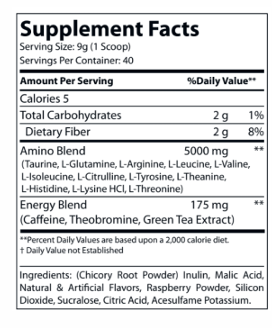 Energized Aminos Raspberry Iced Tea