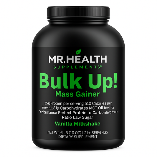 6lb Bulk Up! Mass Gainer Vanilla Milkshake w/Low Sugar