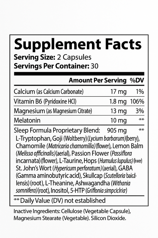 Sleep Formula – Relax. Restore. Recharge