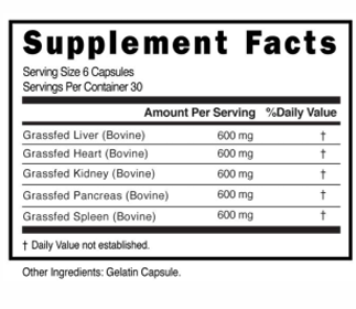 Grass Fed Beef Organ Complex