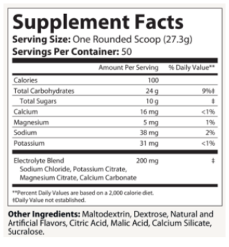 Recovery Carb + Electrolytes: Lemon Lime 1365g