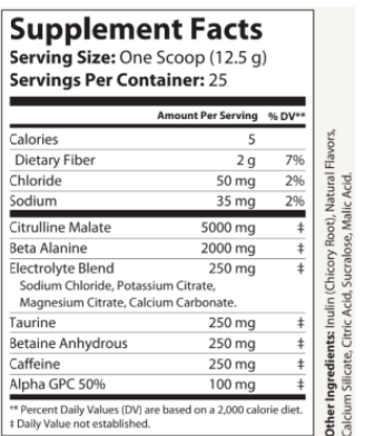 Pump Pre-Workout Citrus Blast 312g w/ Natural Flavor